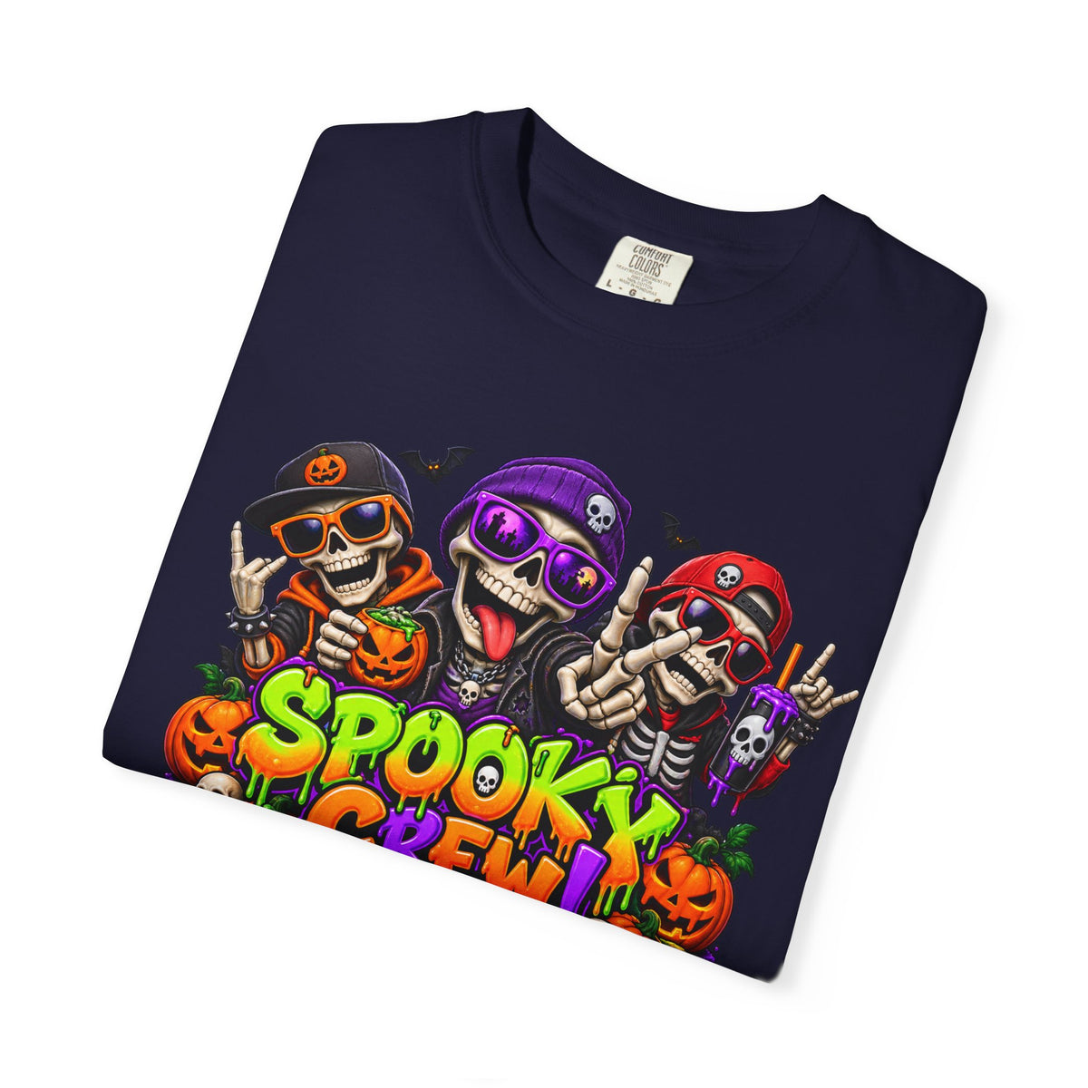 Spooky Crew Halloween T-Shirt – Funny Skeleton Graphic Tee