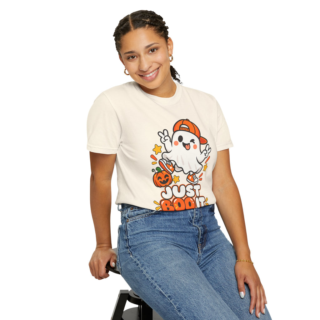 Just Boo It Halloween T-Shirt | Cute Skater Ghost Graphic Tee
