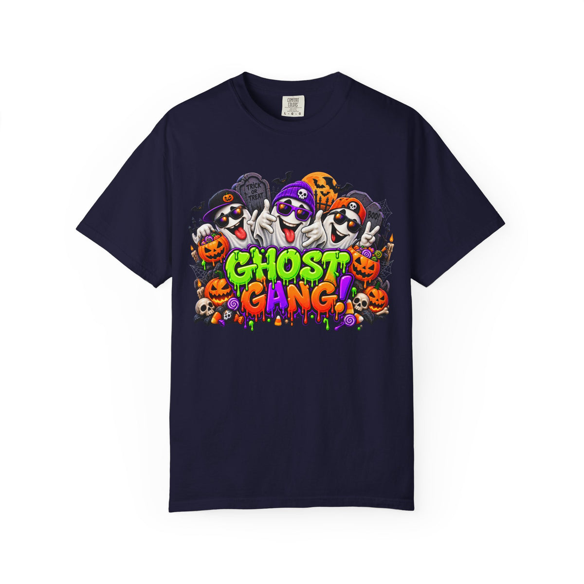 Ghost Gang Halloween T-Shirt – Funny Colorful Ghost Graphic Tee