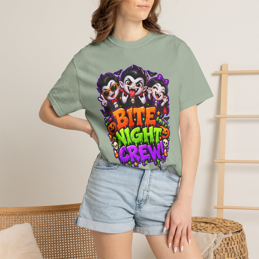 Bite Night Crew Halloween T-Shirt – Funny Vampire Graphic Tee