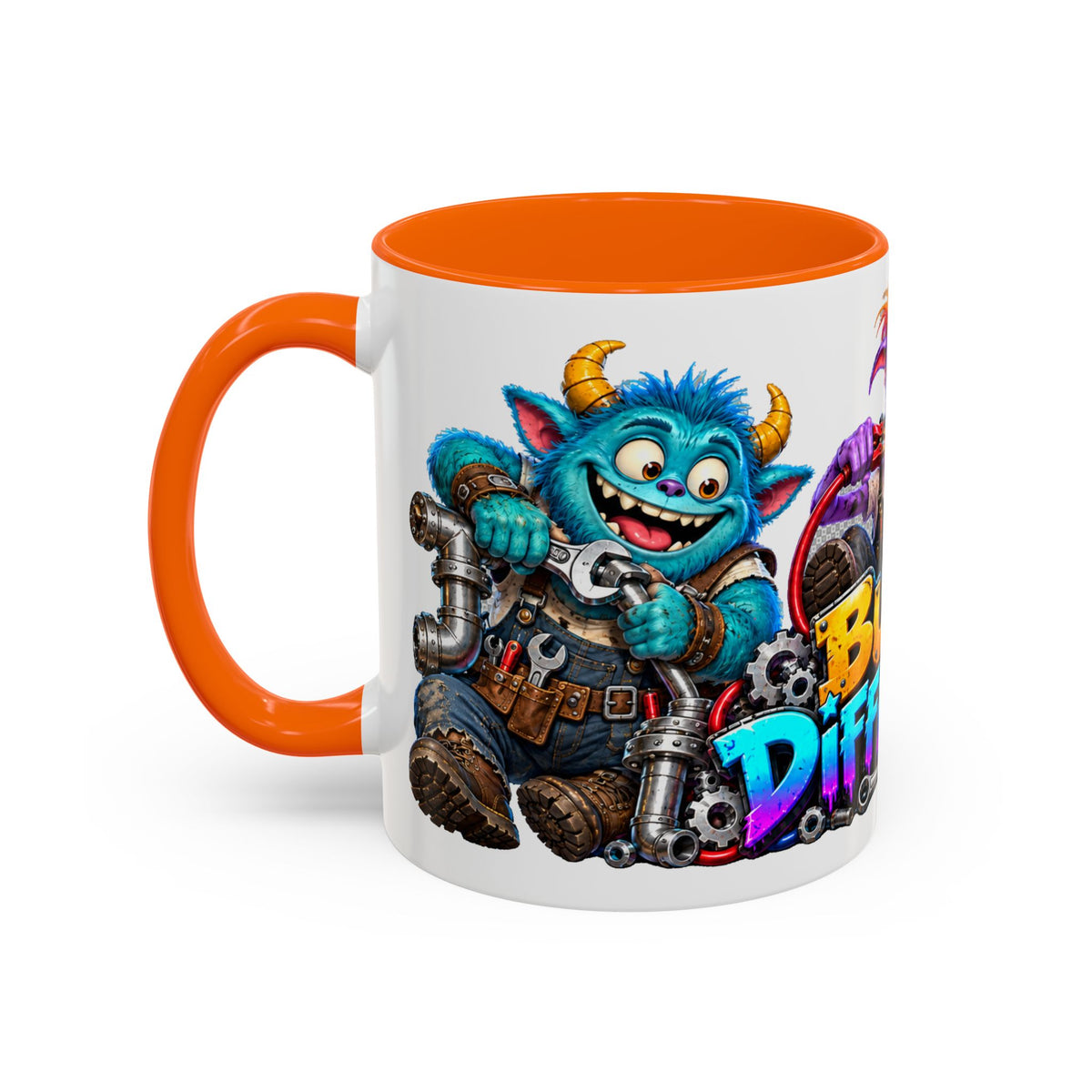 Built Different Monster Workshop Halloween White Mug