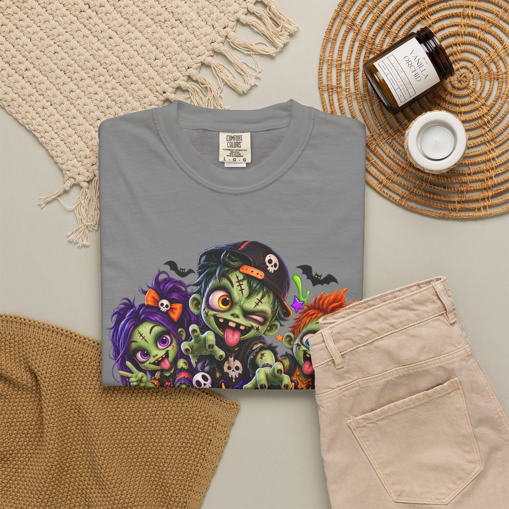 Zombie Party On! – Halloween Zombie Crew Graphic T-Shirt