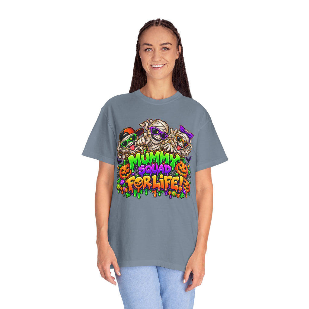 Mummy Squad For Life Halloween T-Shirt – Funny Colorful Mummy Graphic Tee