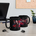 Love at First Bite Funny Vampire Halloween Black Mug