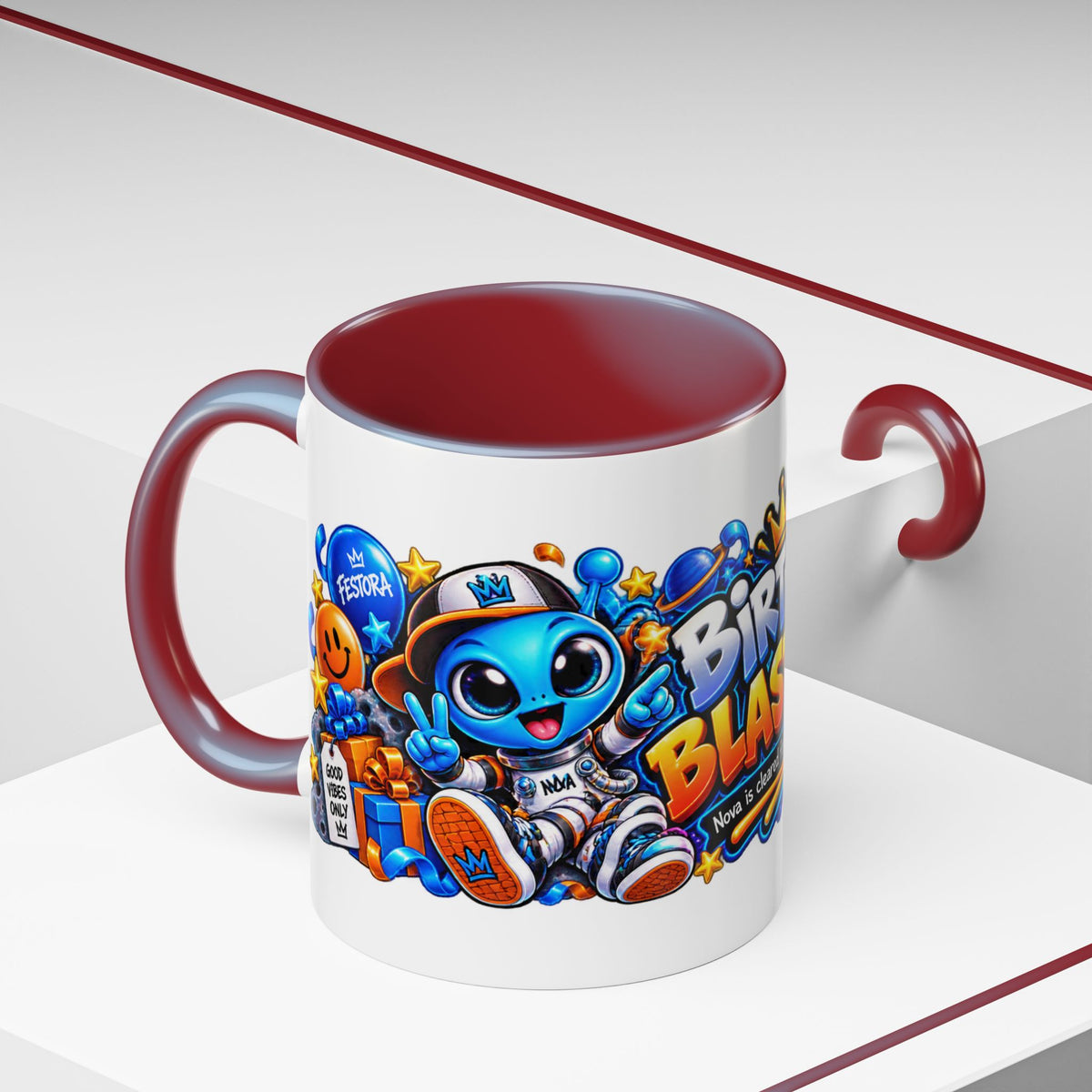 Festora Alien Birthday Mug – Birthday Blast Off Coffee Cup