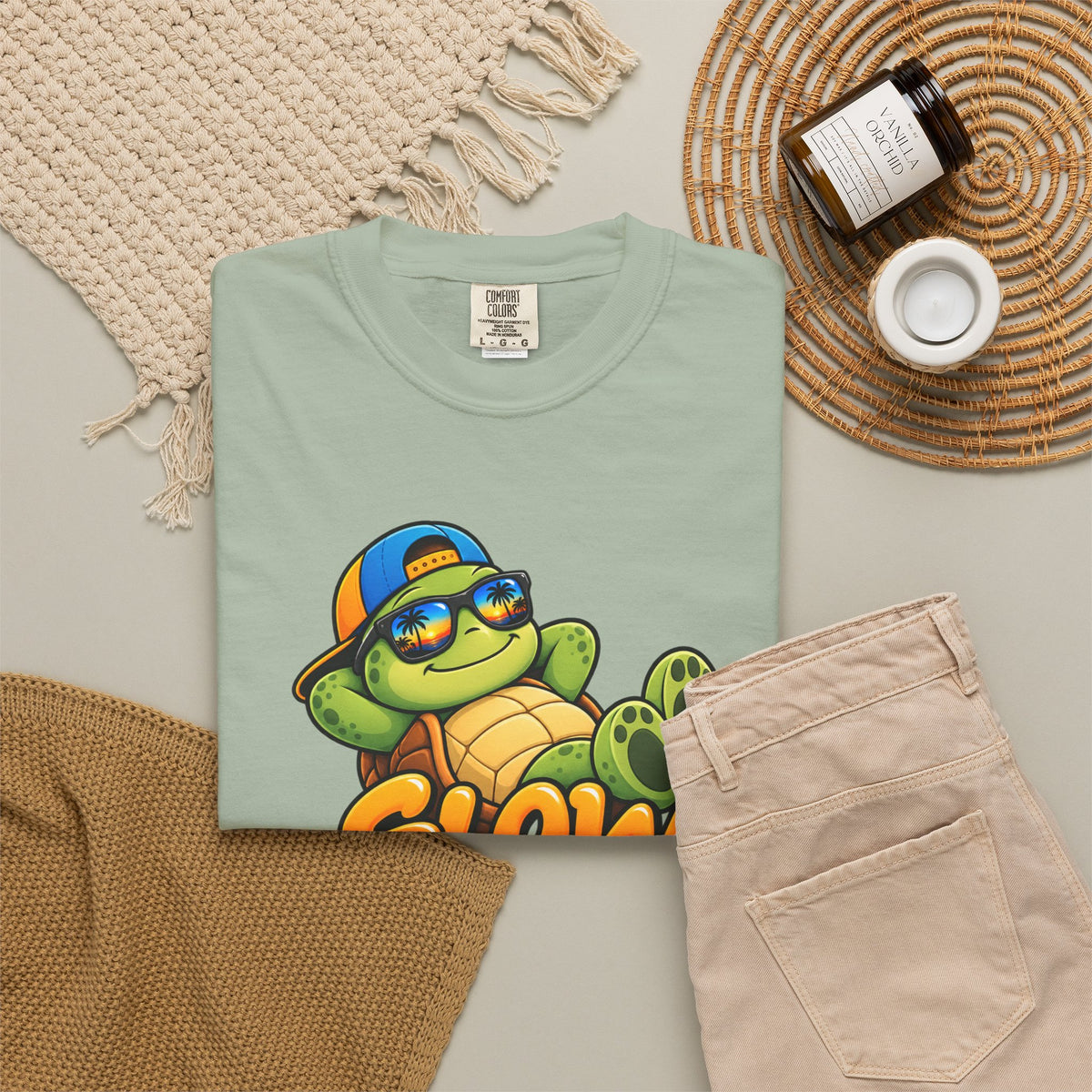 Slow Down, Life Is Good – Turtle Graphic T-Shirt | Festora Everyday