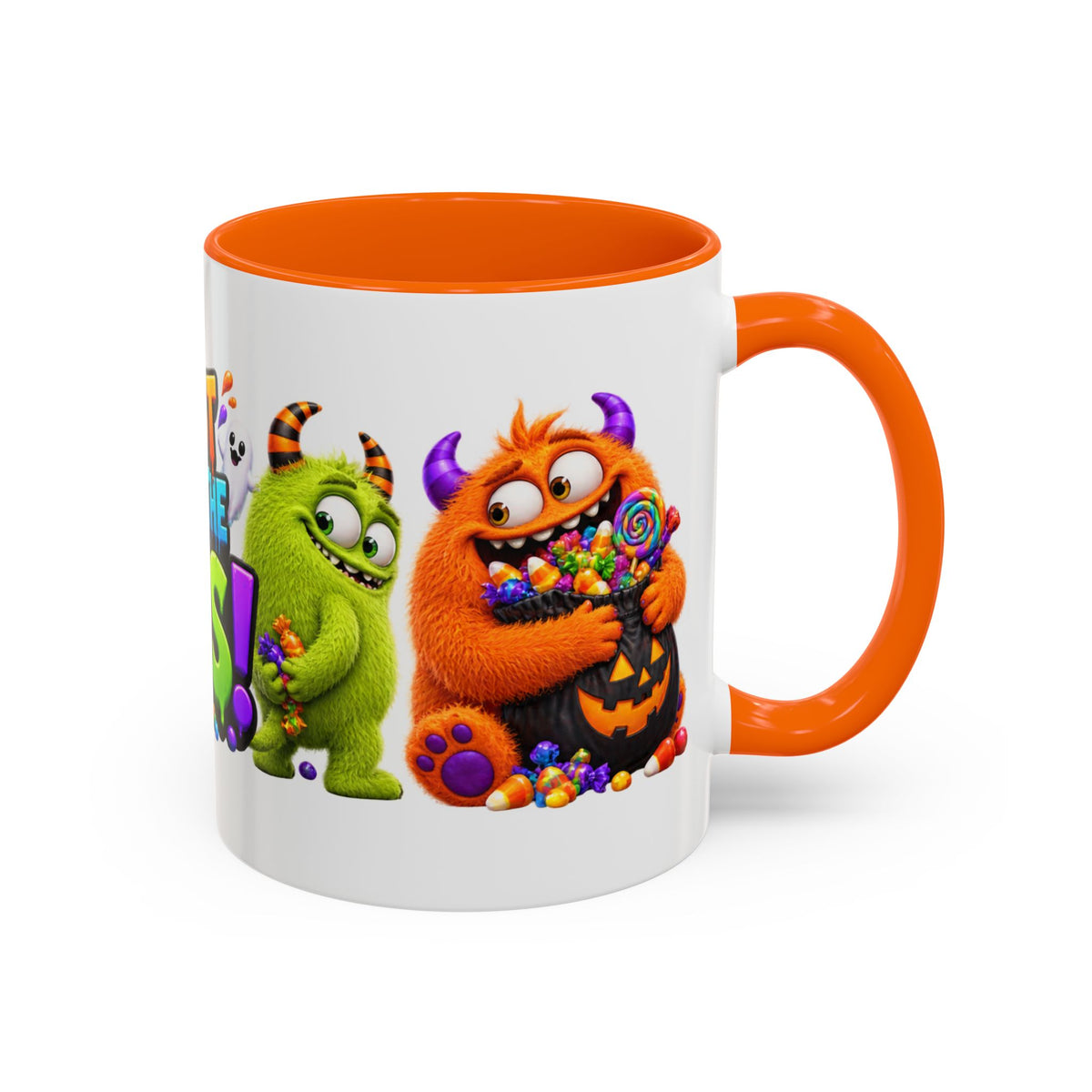 I’m Just Here for the Boos Funny Halloween Monster White Mug