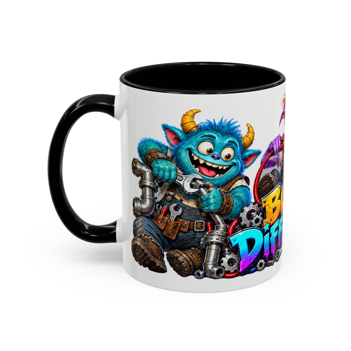 Built Different Monster Workshop Halloween White Mug