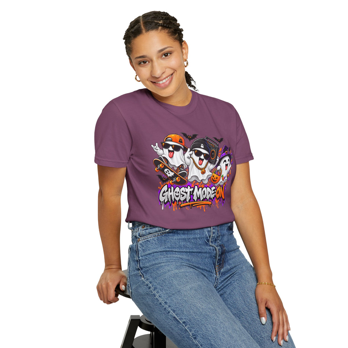 Ghost Mode: ON – Halloween Ghosts Graphic T-Shirt