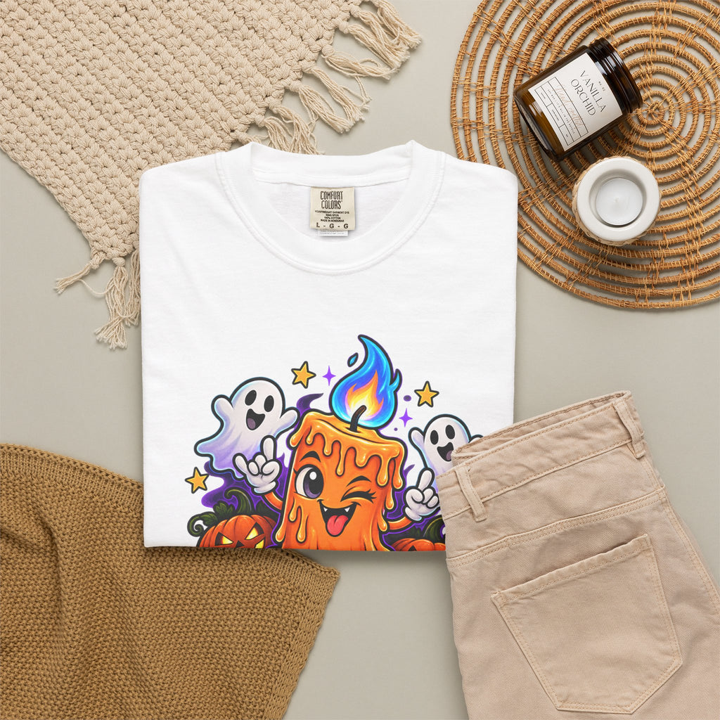 Too Lit to Quit – Funny Halloween Candle T-Shirt