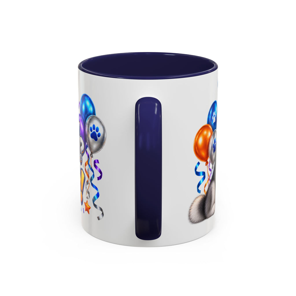 Howl Old Am I Siberian Husky Birthday White Mug