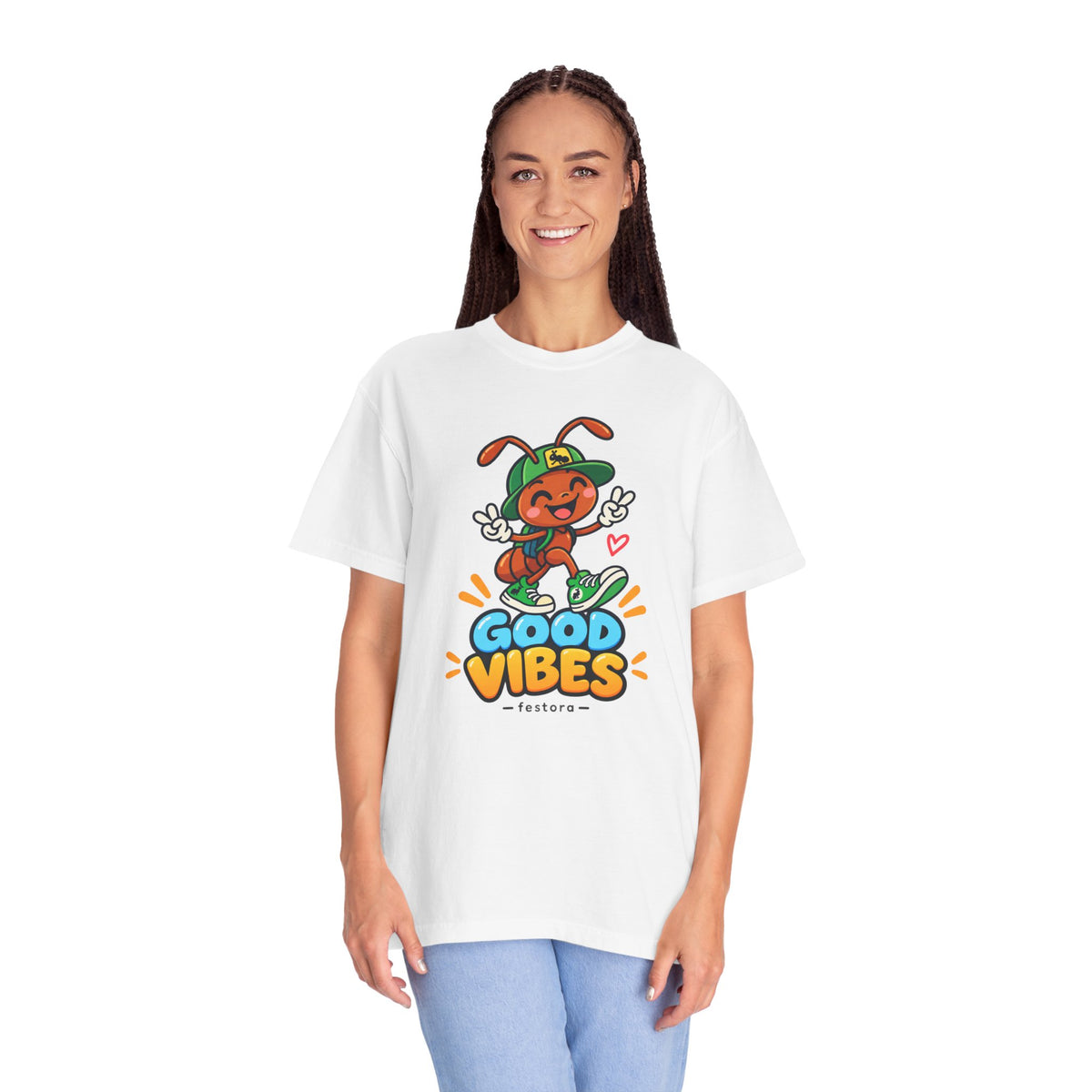 Good Vibes – Happy Ant Graphic T-Shirt