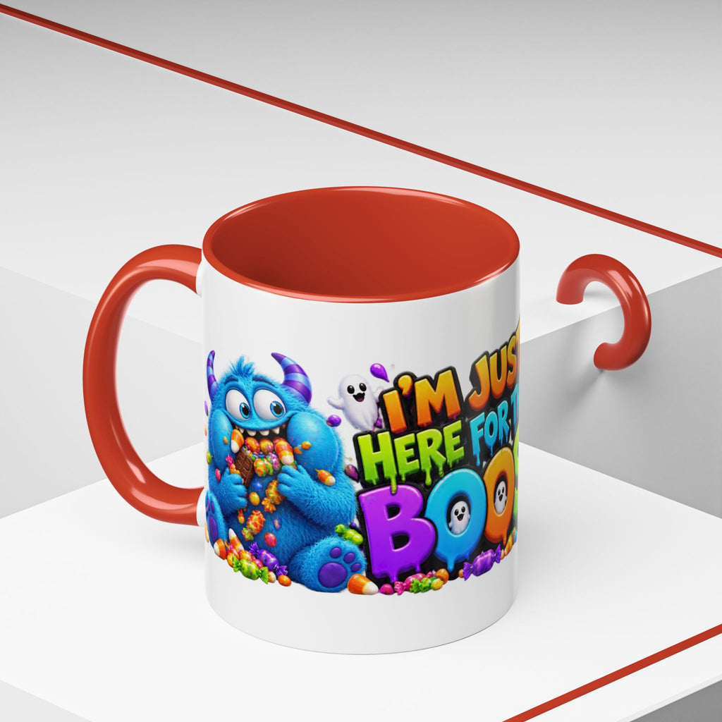 I’m Just Here for the Boos Funny Halloween Monster White Mug