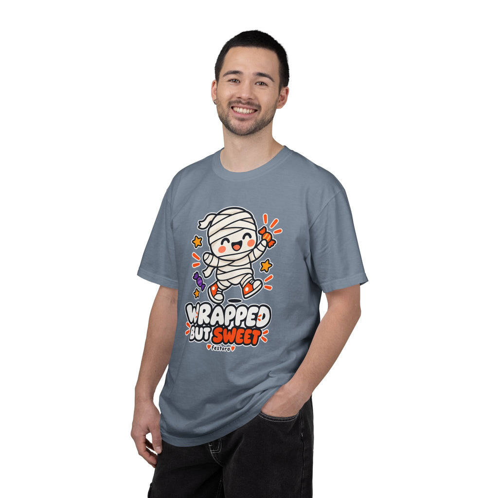 Wrapped but Sweet Halloween T-Shirt | Cute Mummy Graphic Tee