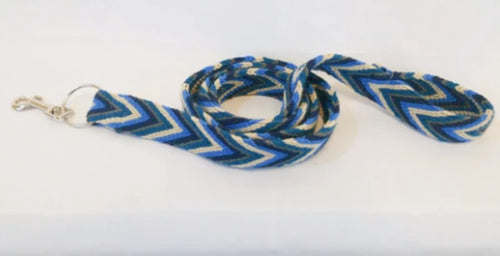Blue Handmade Wayuu Dog Leash – Woven Pet Lead
