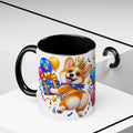 Birthday Mode Full Wiggle Corgi White Mug