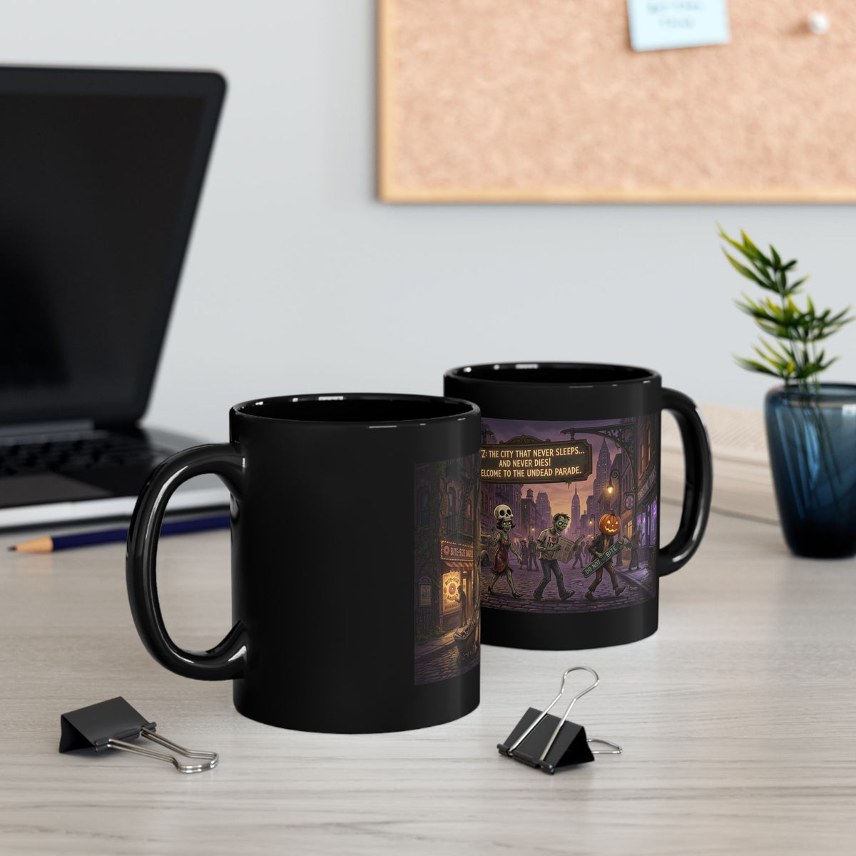 Halloween Zombie Parade Mug — "NYC: The City That Never Sleeps... Welcome to the Undead Parade"