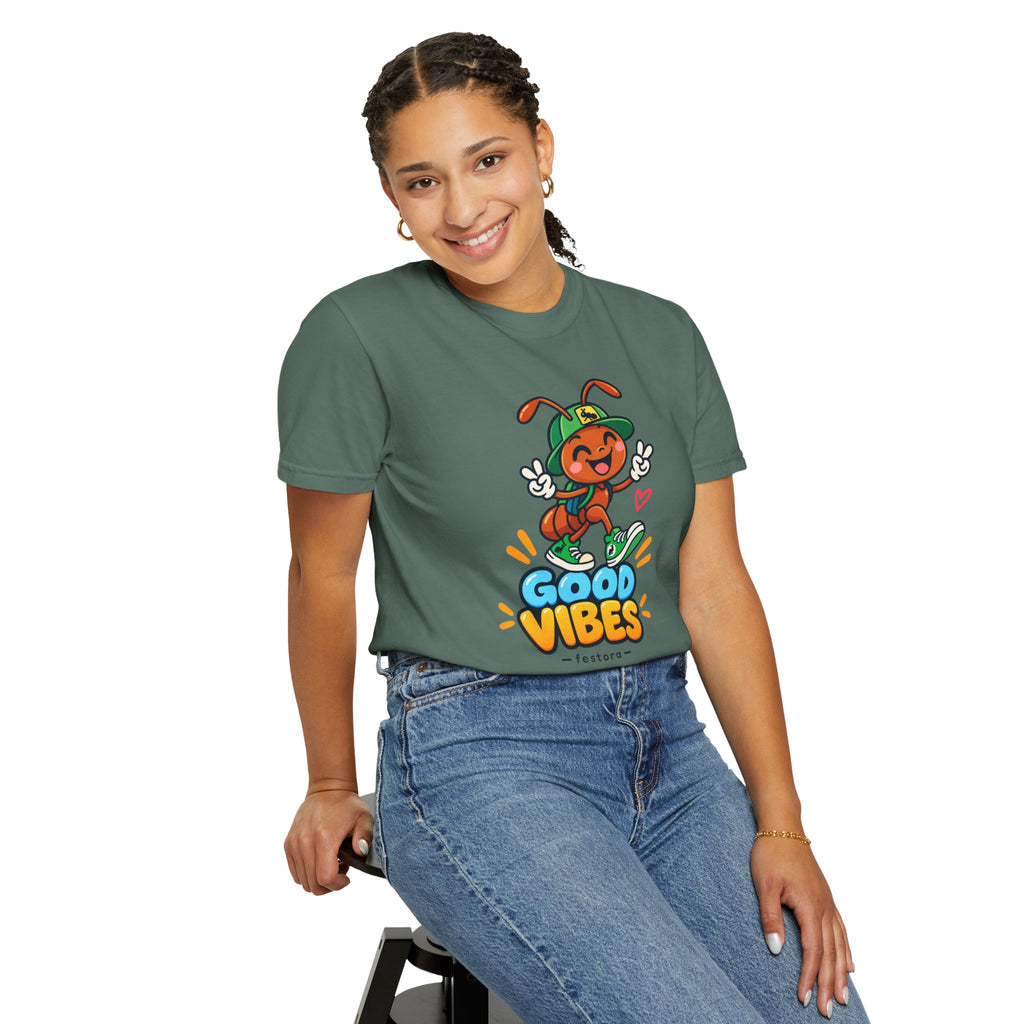 Good Vibes – Happy Ant Graphic T-Shirt