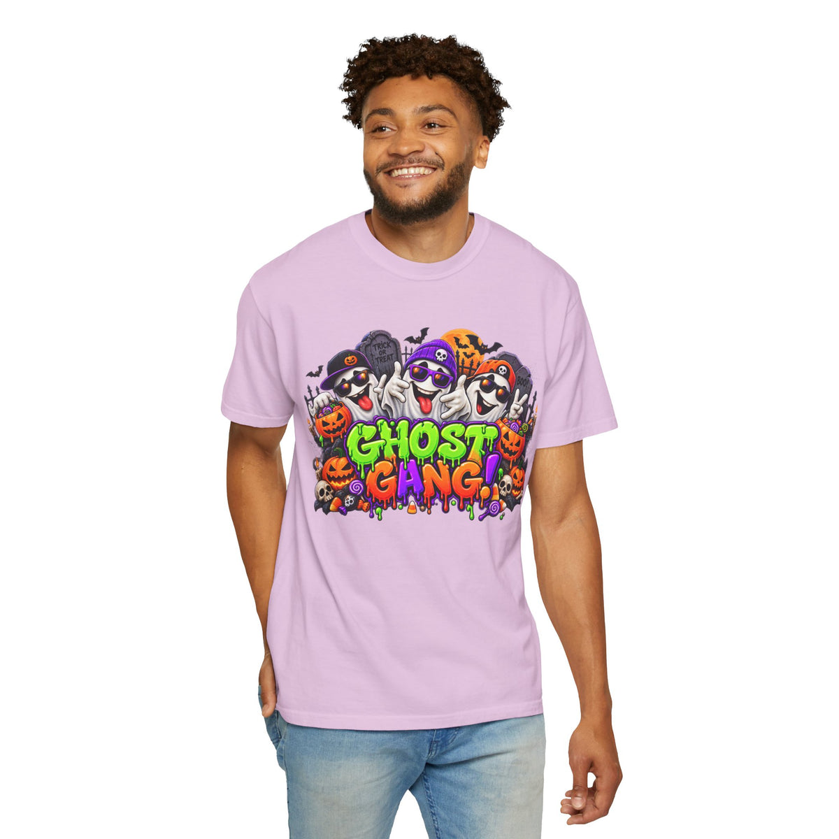 Ghost Gang Halloween T-Shirt – Funny Colorful Ghost Graphic Tee