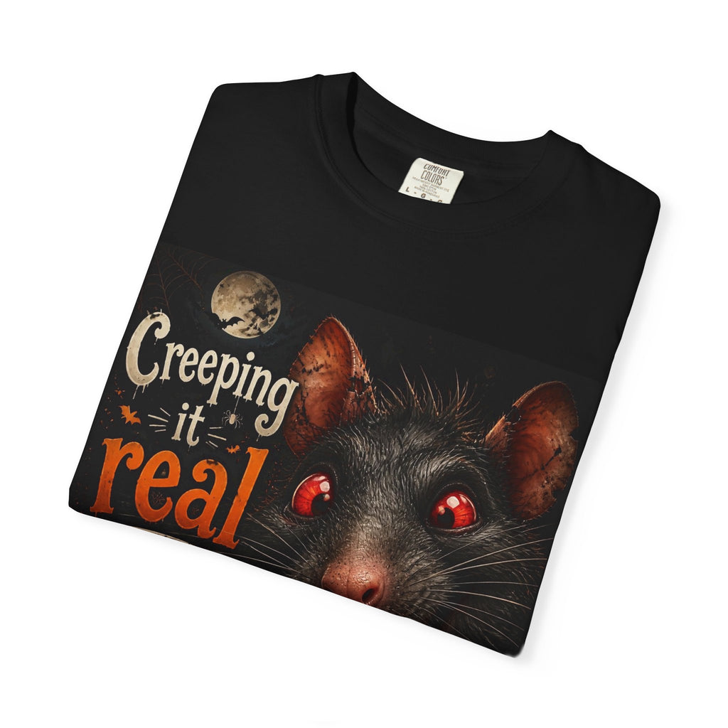 Creeping It Real Rat Graphic T-Shirt — Spooky Halloween Horror Tee