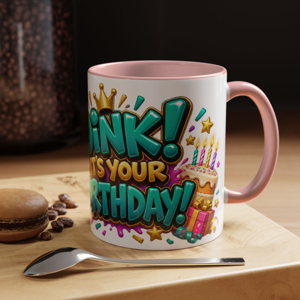 Oink! It’s Your Birthday White Mug – Cute Pig Birthday Cup, Colorful Funny Party Gift