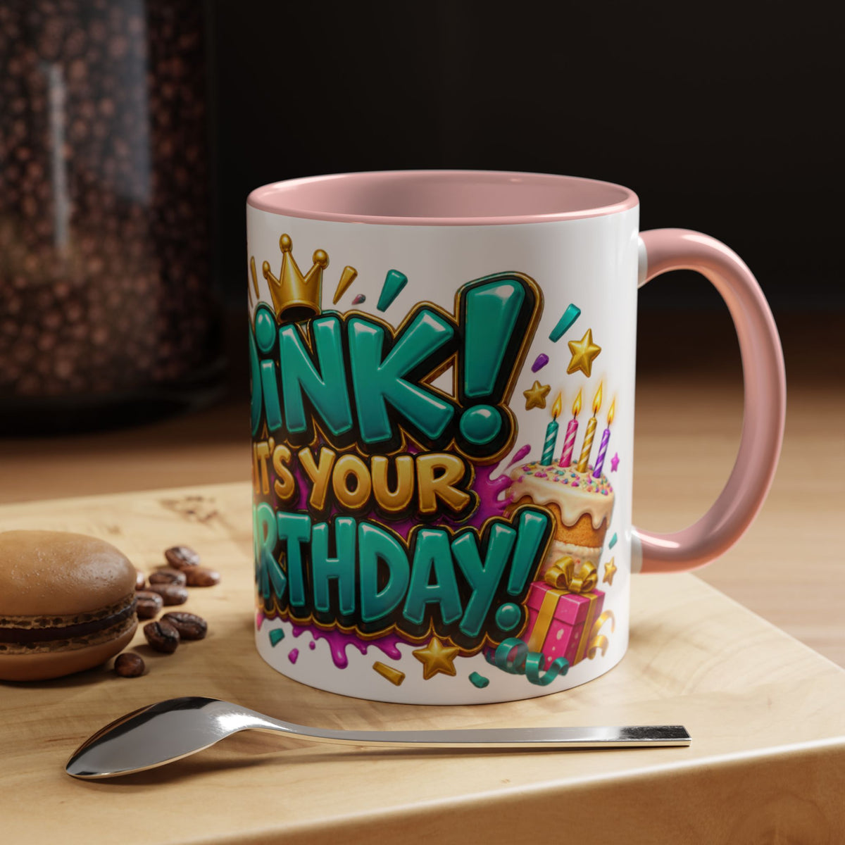 Oink! It’s Your Birthday White Mug – Cute Pig Birthday Cup, Colorful Funny Party Gift