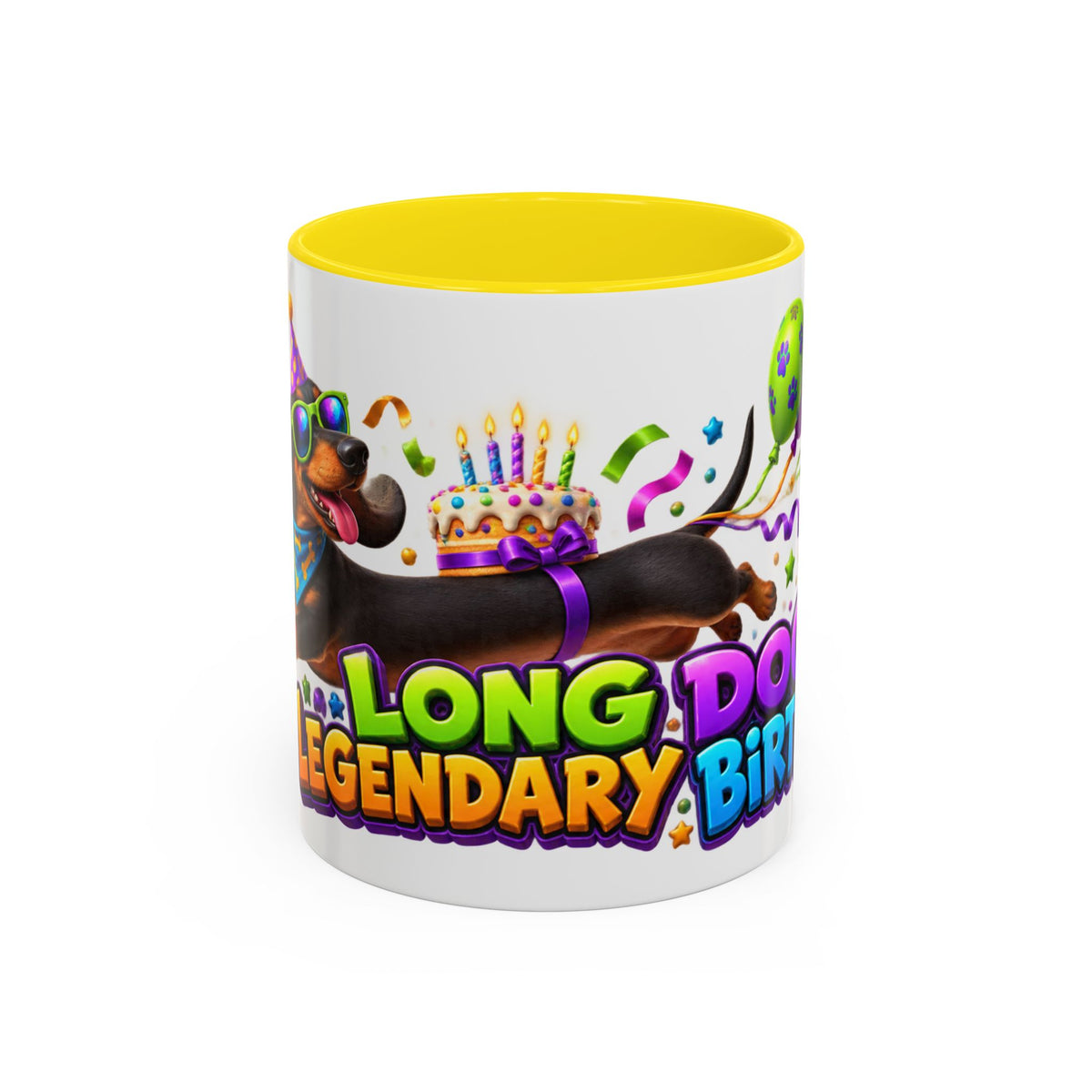Long Dog Legendary Birthday Dachshund White Mug