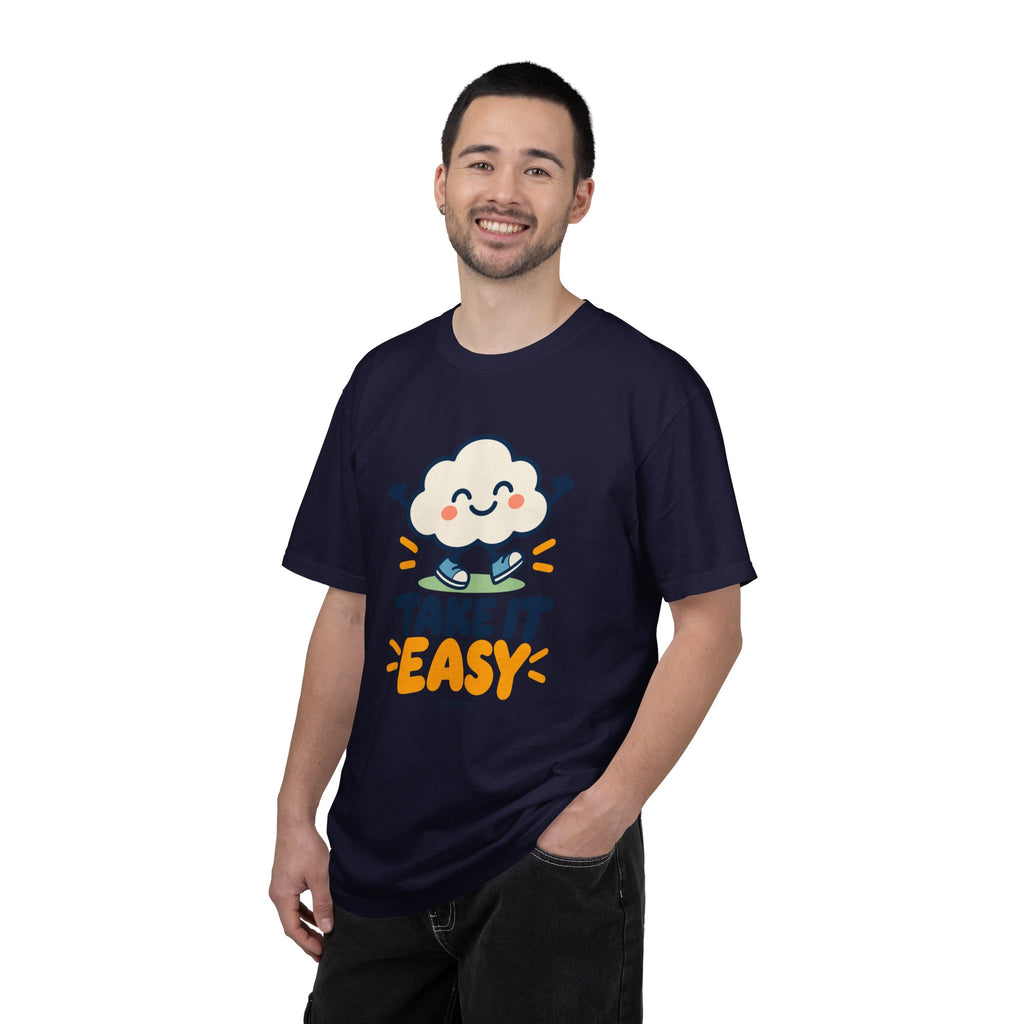Take It Easy – Happy Cloud Graphic T-Shirt | Festora Everyday