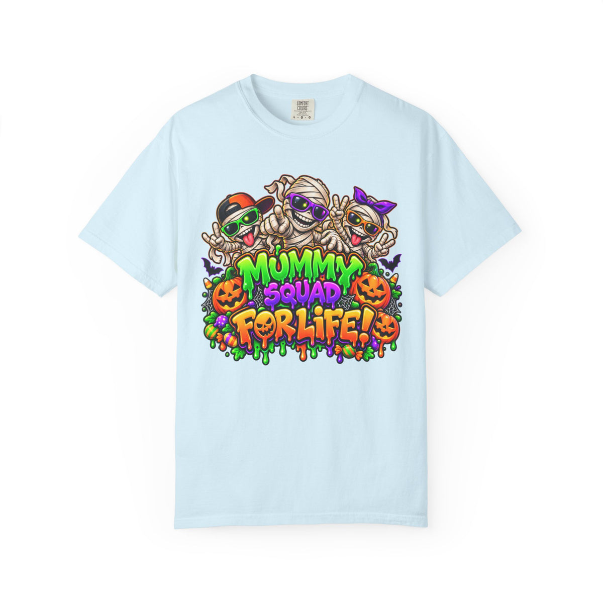 Mummy Squad For Life Halloween T-Shirt – Funny Colorful Mummy Graphic Tee