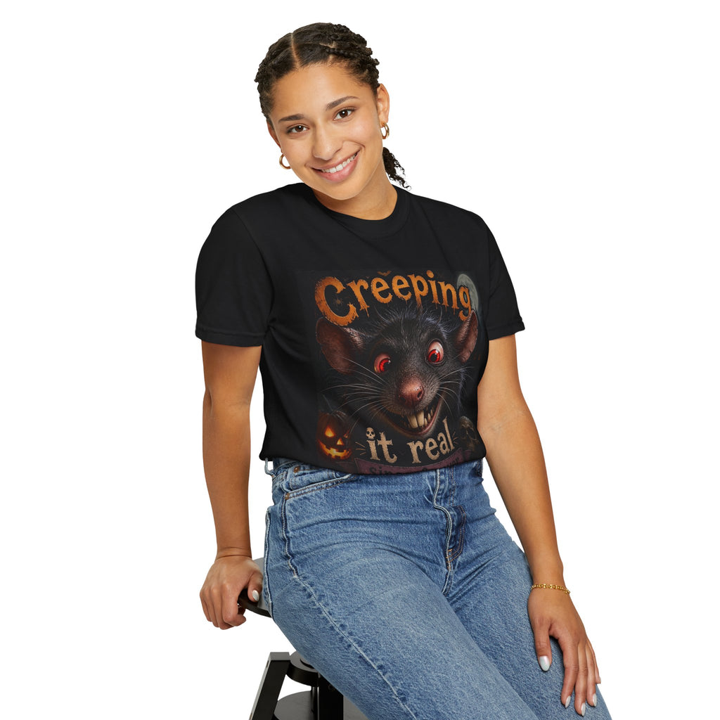 Creeping It Real Halloween T-Shirt — Cute Creepy Rat Graphic Tee