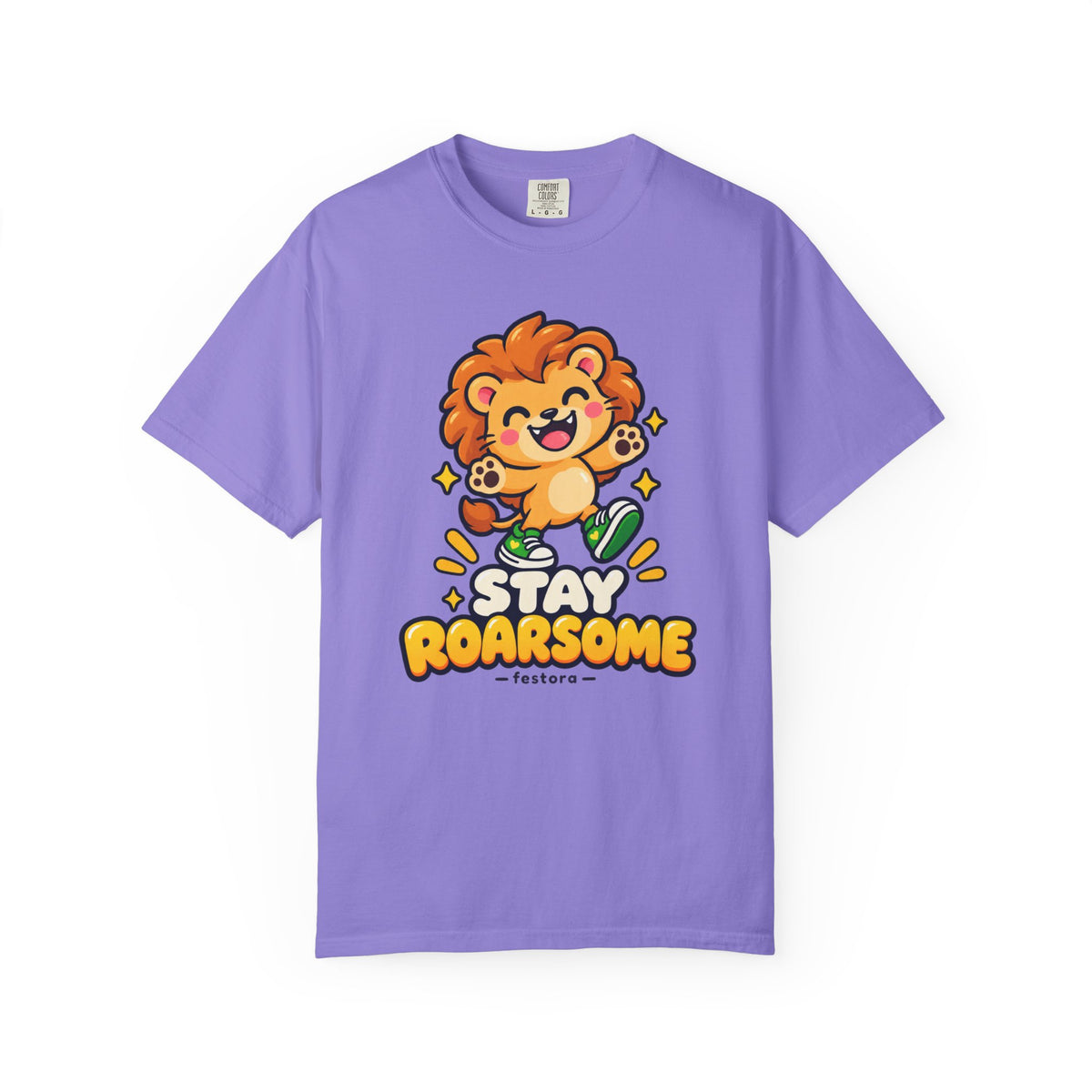 Stay Roarsome – Cute Happy Lion Graphic T-Shirt