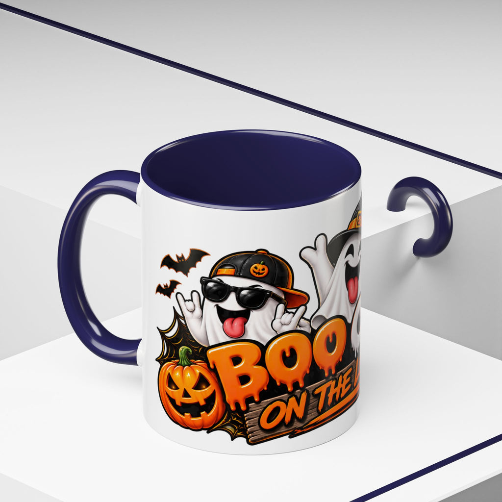 Boo Crew on the Loose Halloween White Mug – Funny Ghosts & Pumpkins