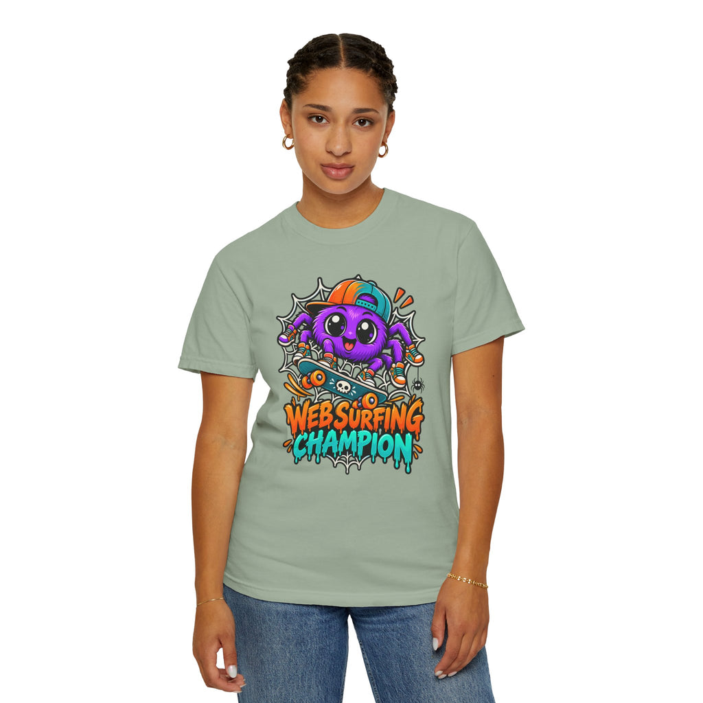 Web Surfing Champion – Cute Halloween Spider T-Shirt