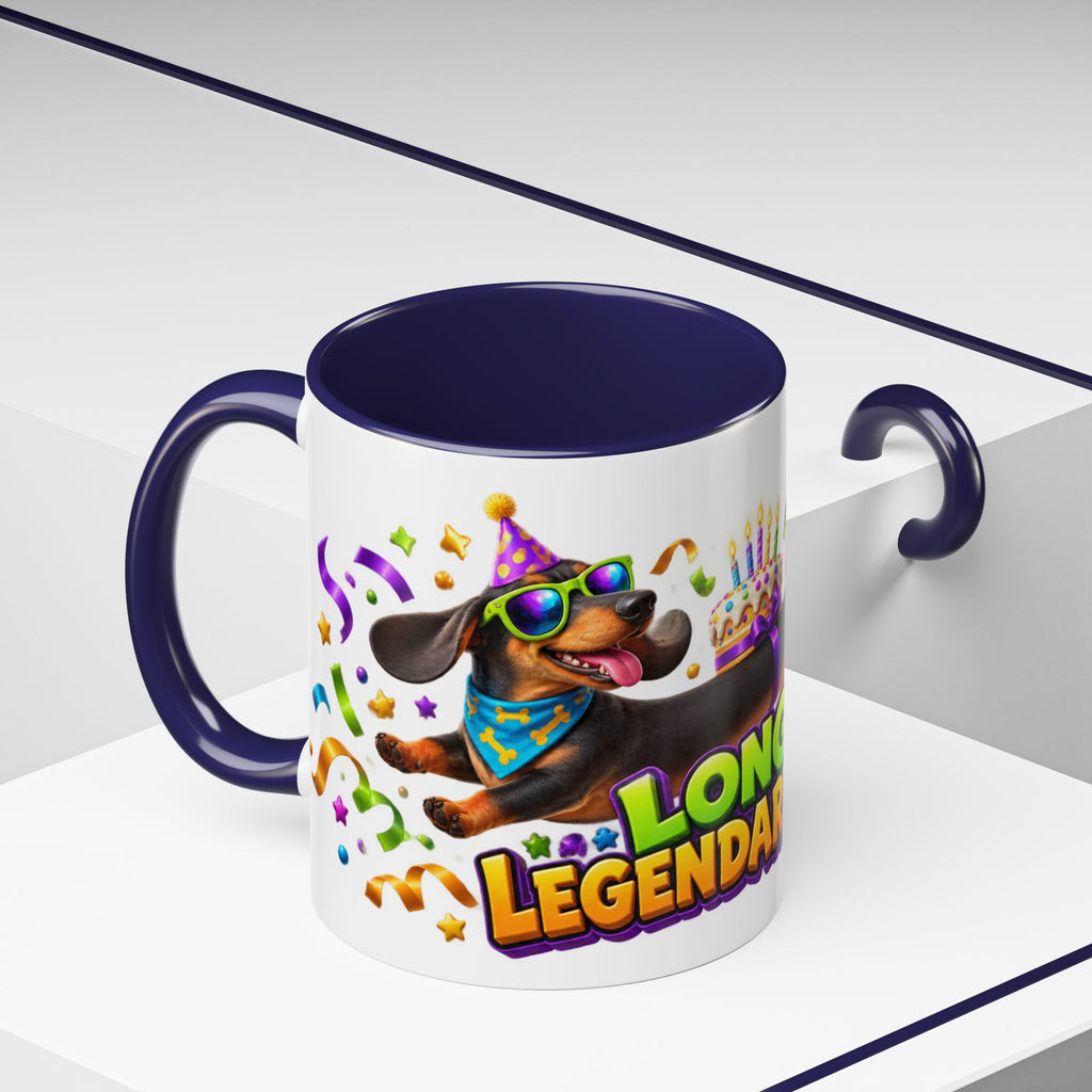 Long Dog Legendary Birthday Dachshund White Mug