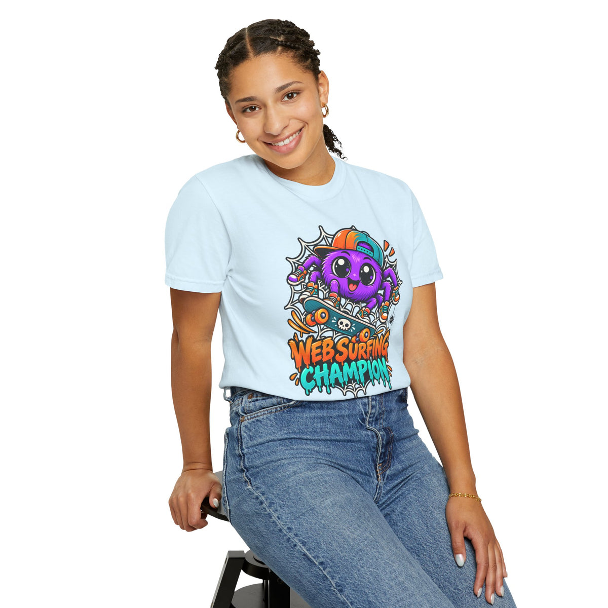 Web Surfing Champion – Cute Halloween Spider T-Shirt