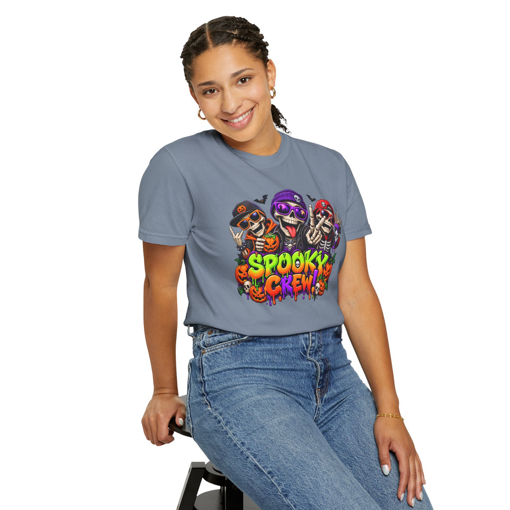 Spooky Crew Halloween T-Shirt – Funny Skeleton Graphic Tee