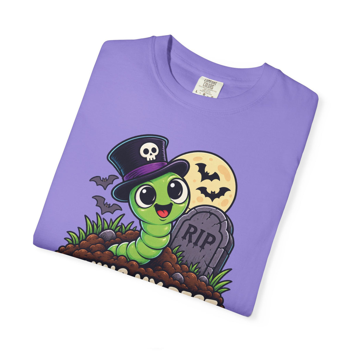 Living My Best Afterlife – Cute Halloween Graveyard Worm T-Shirt