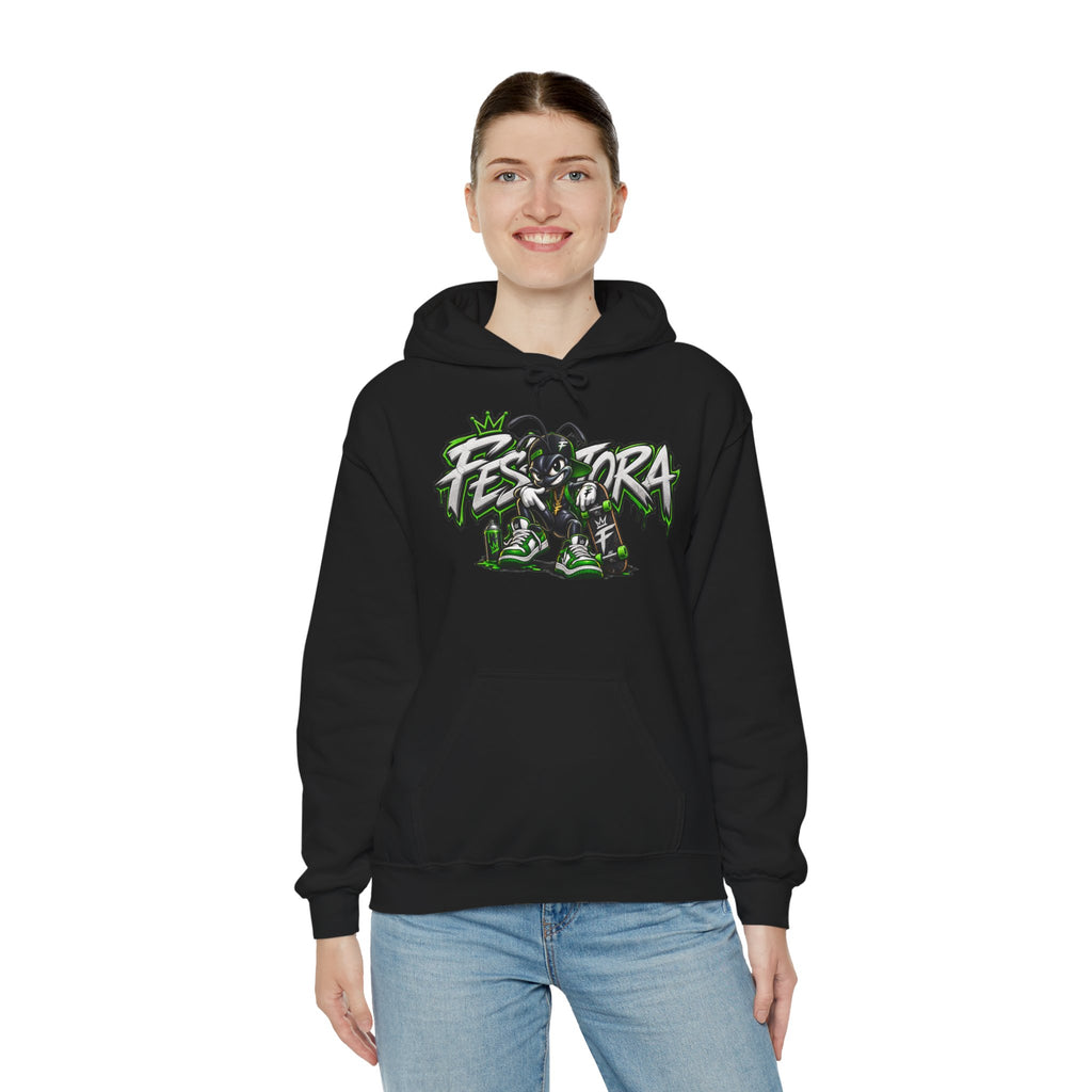 Festora Graphic Hoodie — Neon Streetwear Pullover