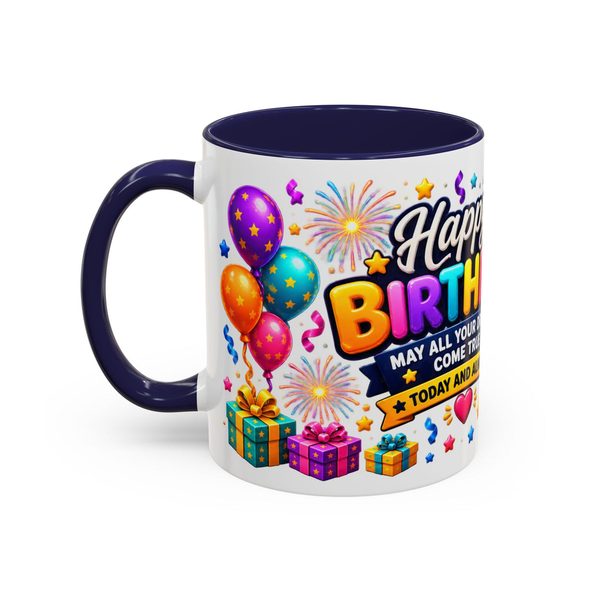 Happy Birthday Alien Coffee Mug — Colorful Galactic Birthday Wishes