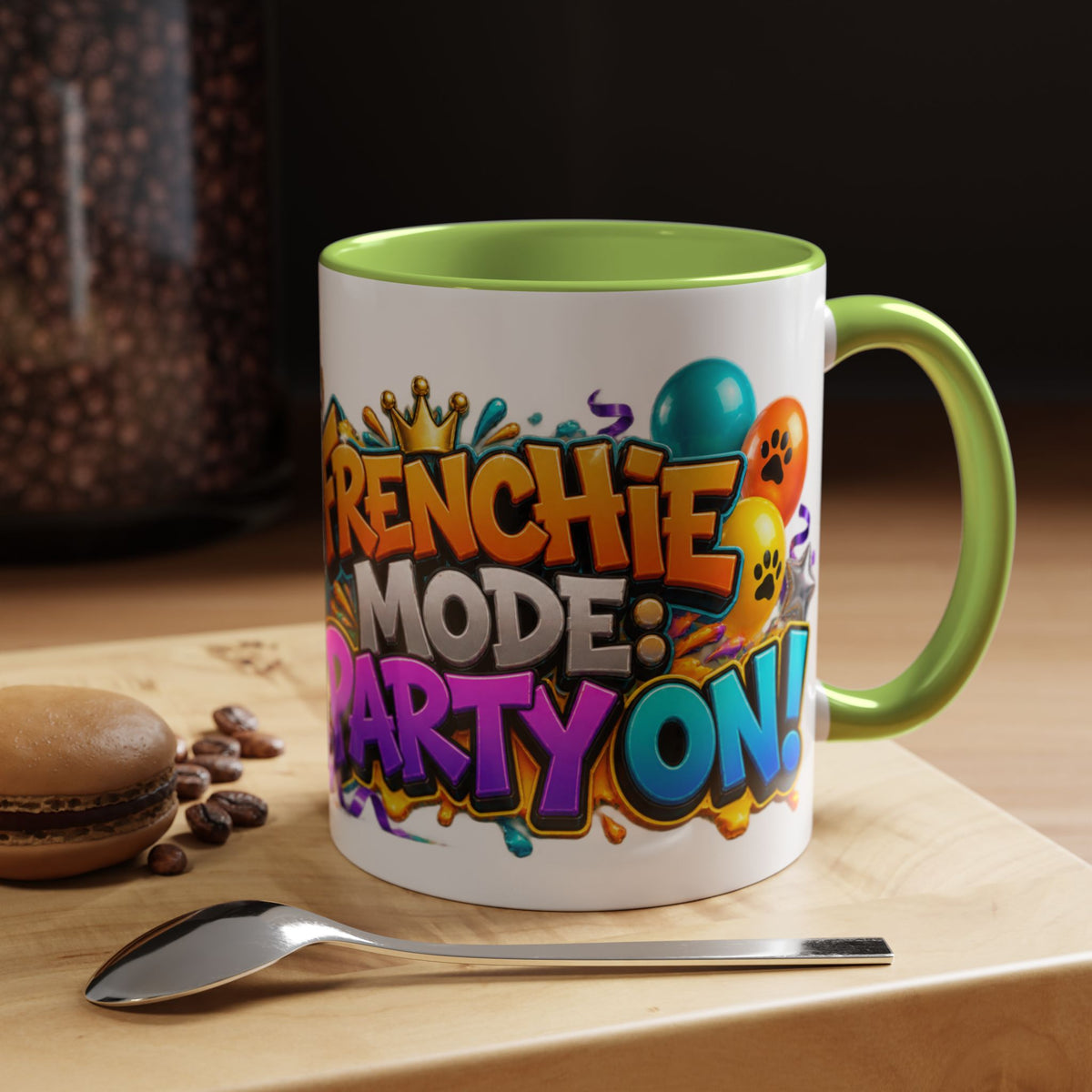 Frenchie Mode Party On French Bulldog Birthday White Mug
