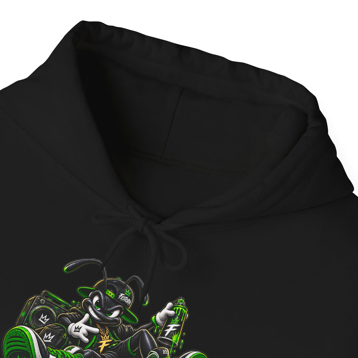 Festora Ant Streetwear Hoodie - Bold Graffiti Mascot Pullover