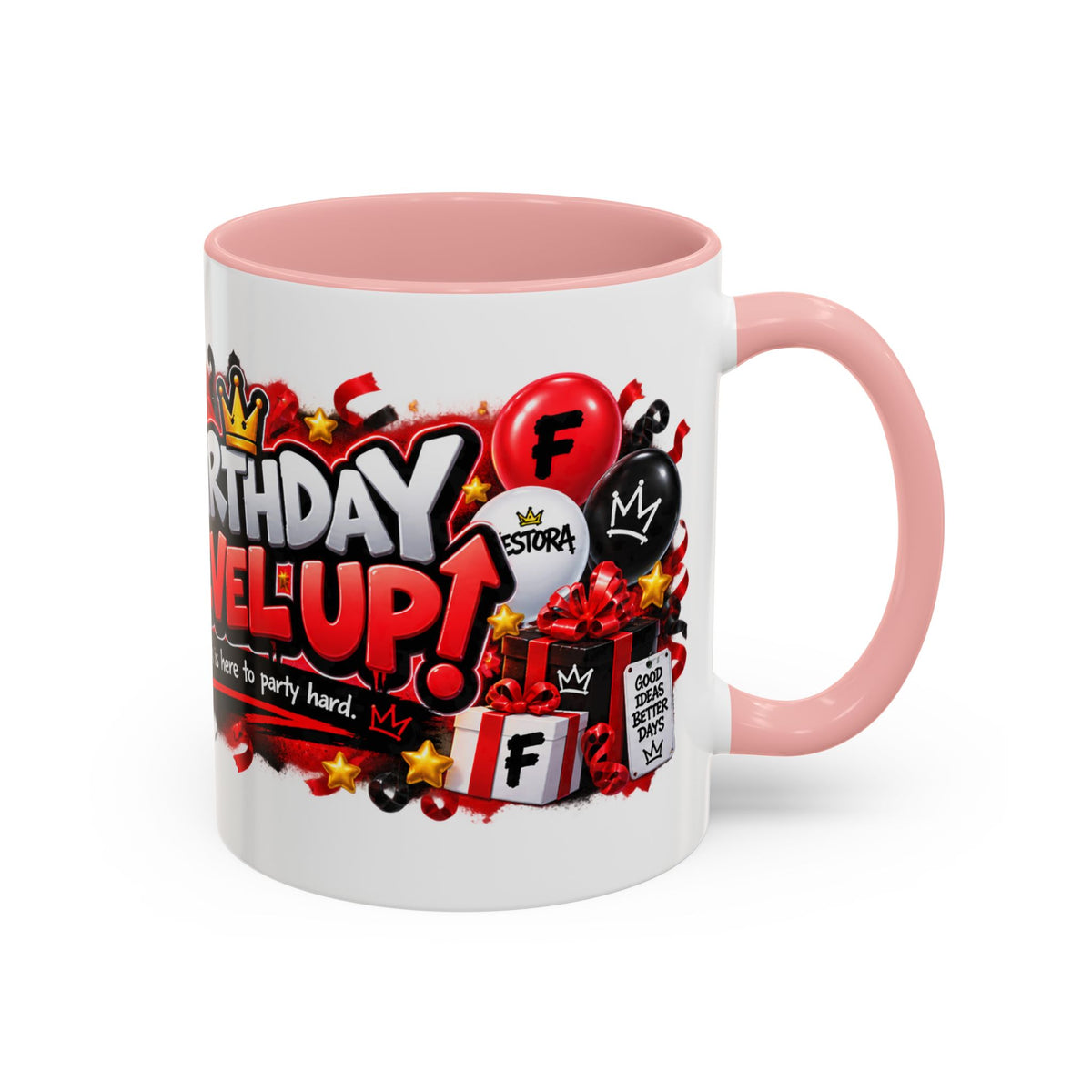 Festora Grafx Birthday Mug – Birthday Level Up Robot Coffee Cup