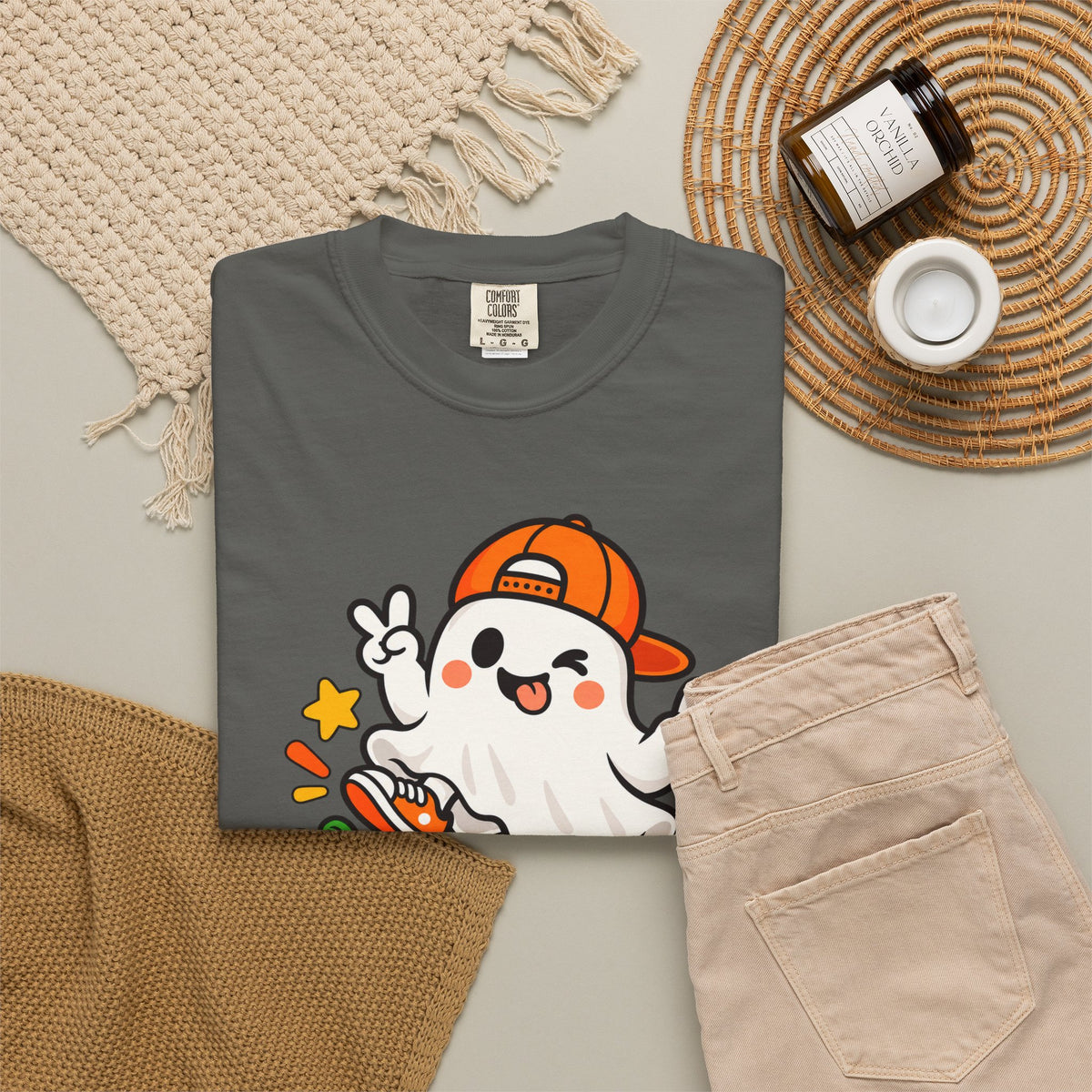 Just Boo It Halloween T-Shirt | Cute Skater Ghost Graphic Tee