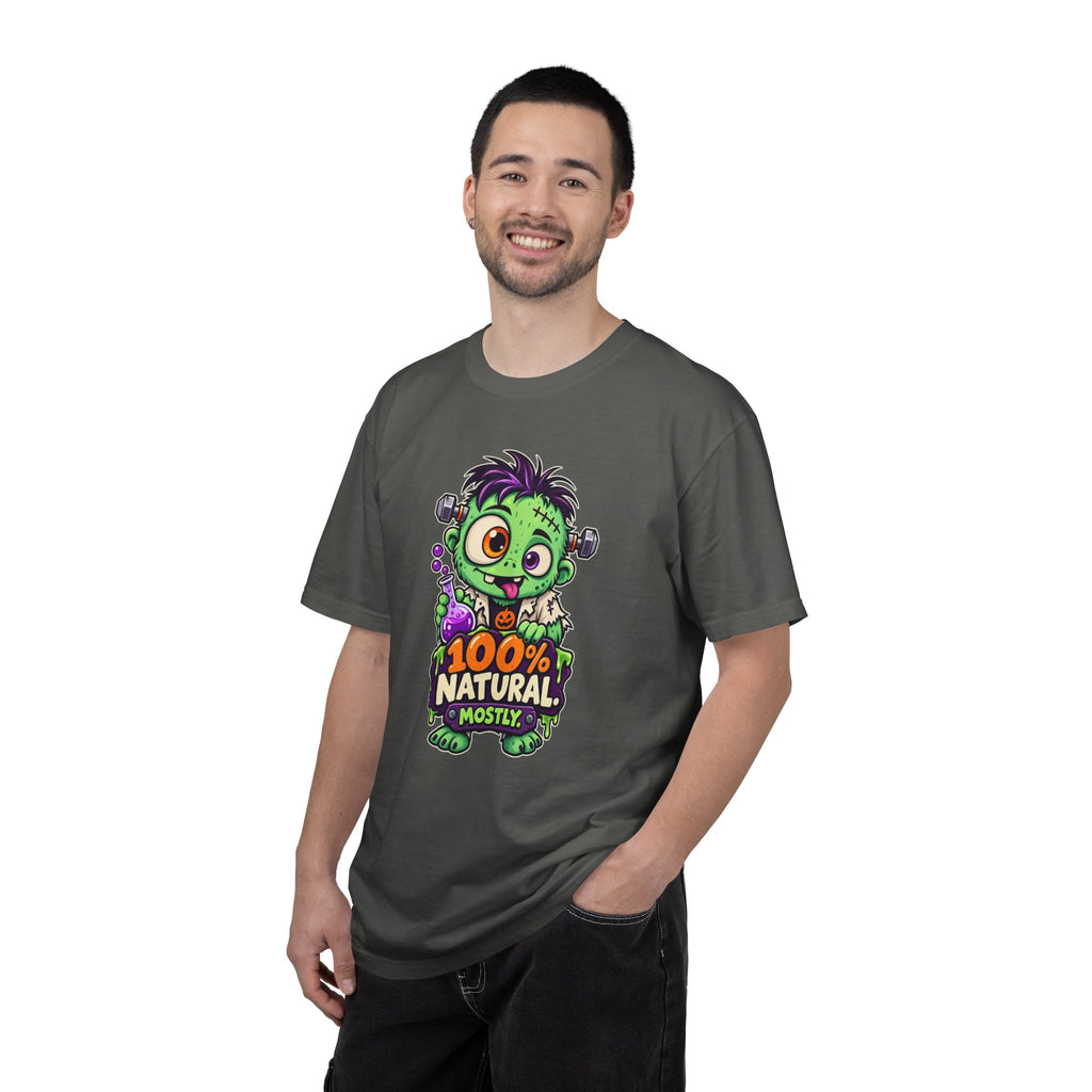 100% Natural. Mostly. – Cute Halloween Lab Monster T-Shirt