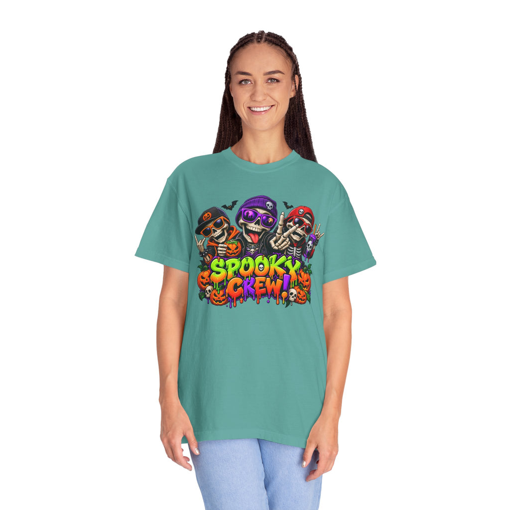 Spooky Crew Halloween T-Shirt – Funny Skeleton Graphic Tee