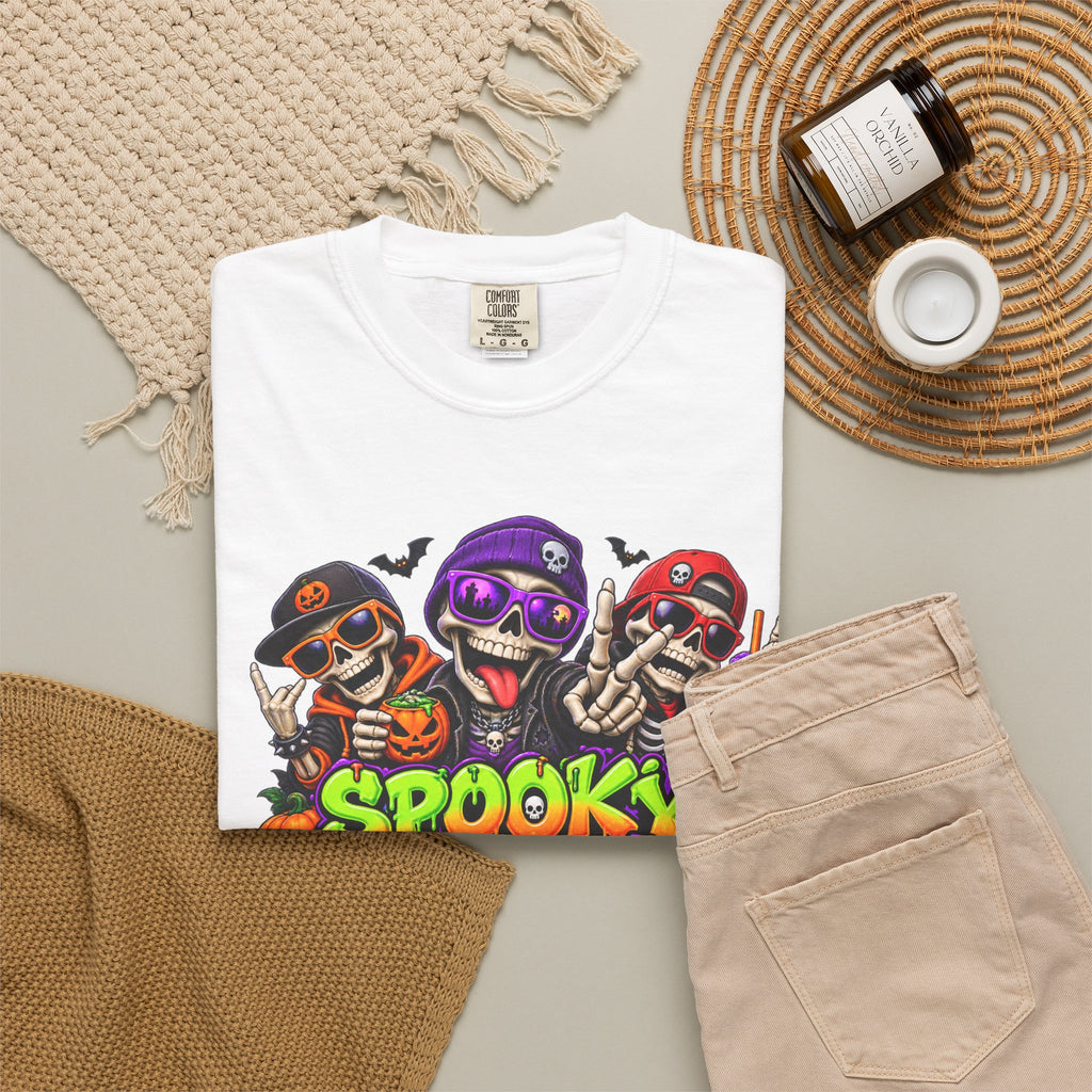 Spooky Crew Halloween T-Shirt – Funny Skeleton Graphic Tee