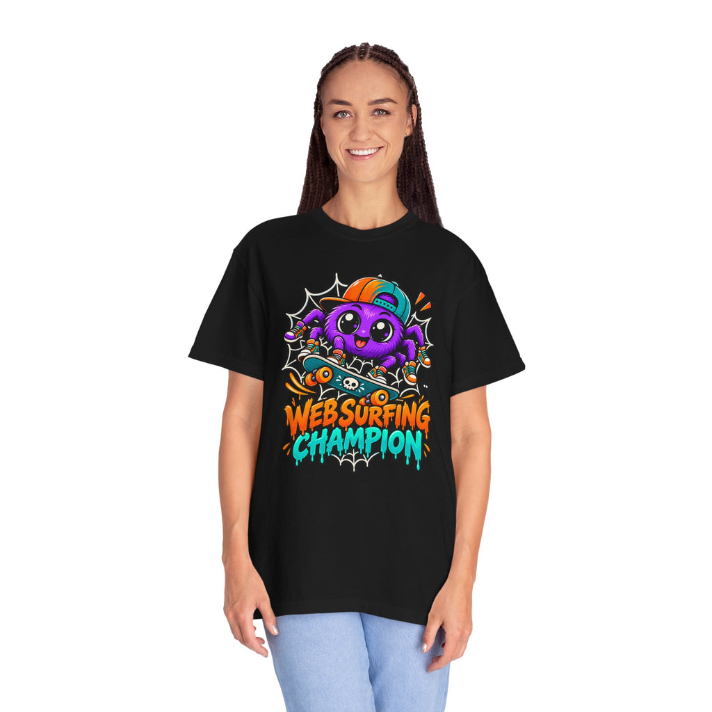 Web Surfing Champion – Cute Halloween Spider T-Shirt