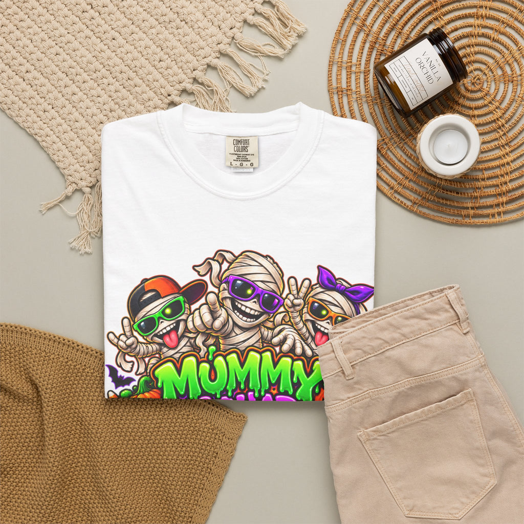 Mummy Squad For Life Halloween T-Shirt – Funny Colorful Mummy Graphic Tee