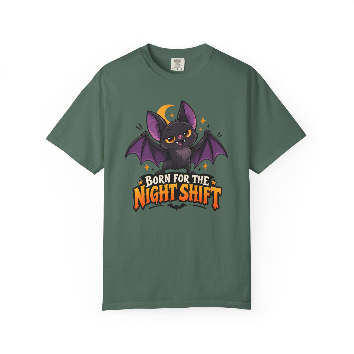 Born for the Night Shift – Cute Halloween Bat T-Shirt