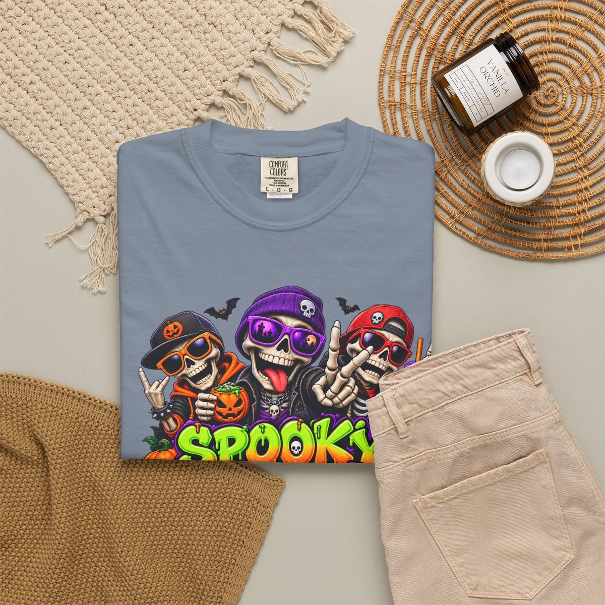 Spooky Crew Halloween T-Shirt – Funny Skeleton Graphic Tee